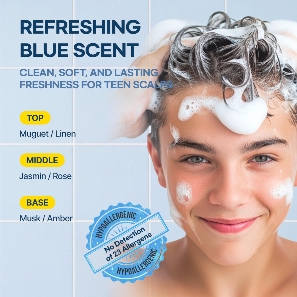 TS SHAMPOO GD daily-use teen shot suggests a simple grooming ritual.