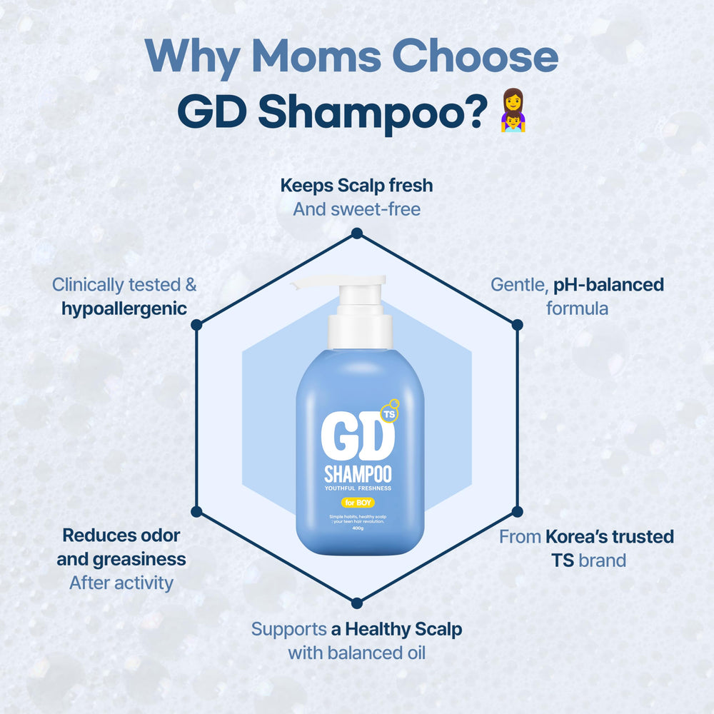 TS SHAMPOO GD lather close-up demonstrates mild cleansing without harsh residues.