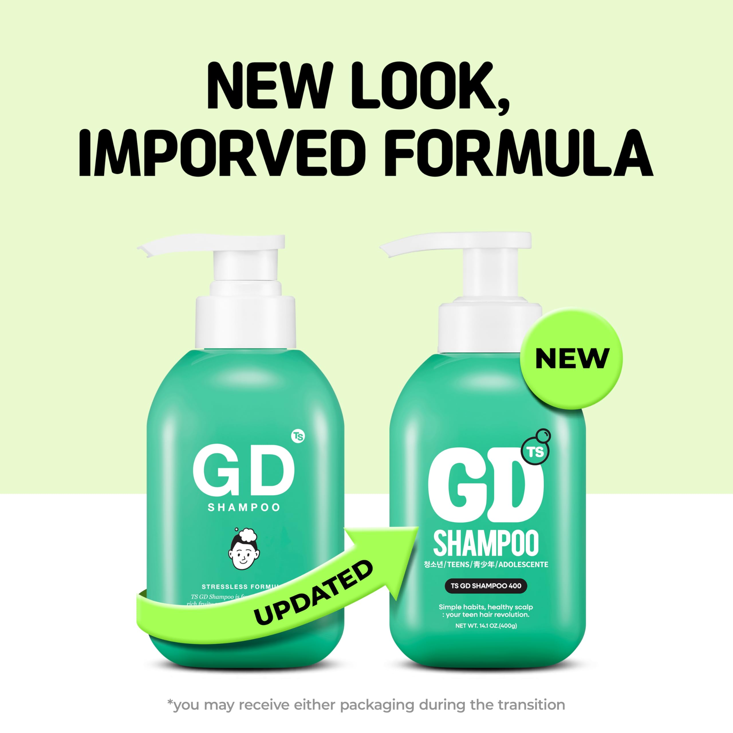 TS SHAMPOO packaging details emphasizing eco-friendly materials