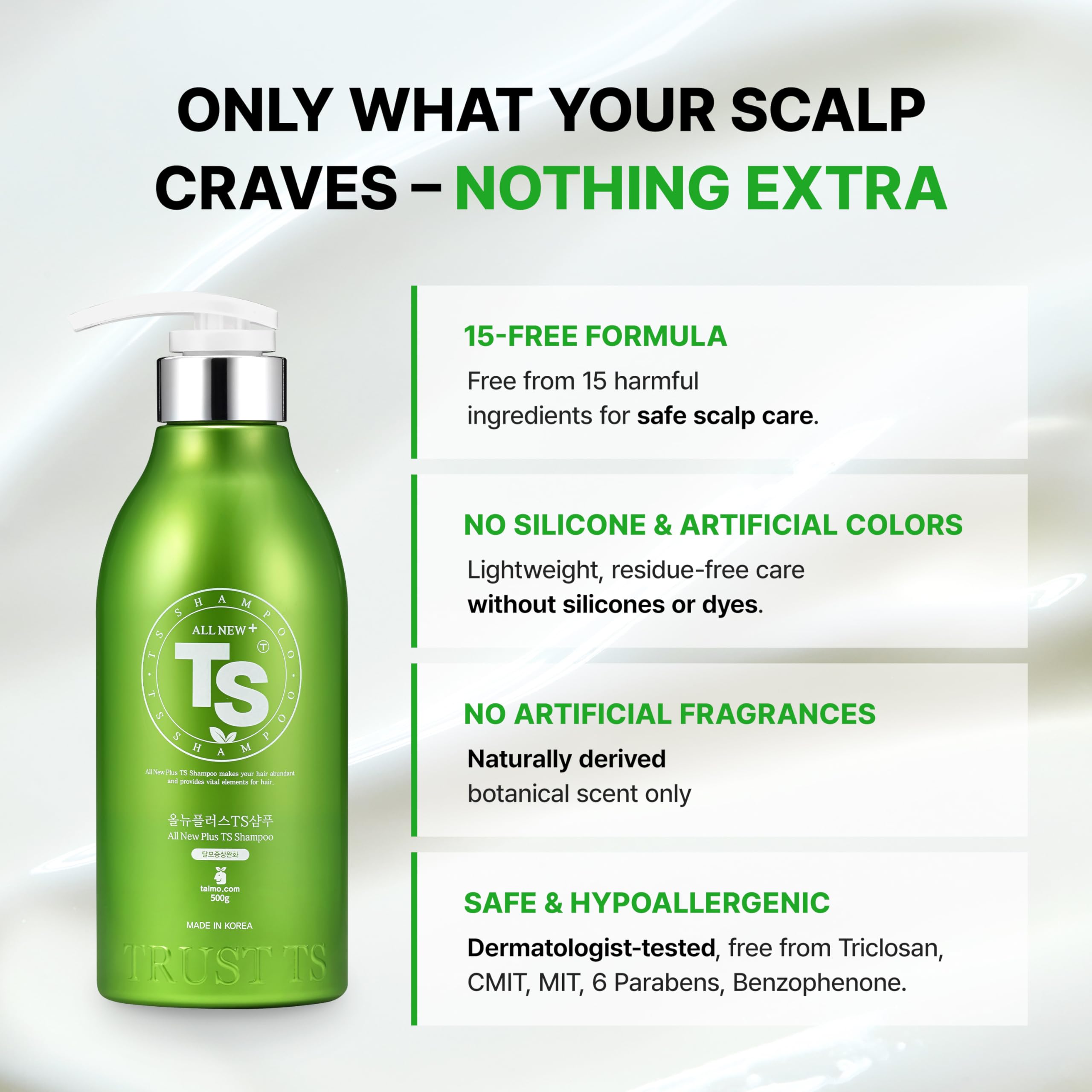 TS SHAMPOO Plus Biotin packaging front with branding