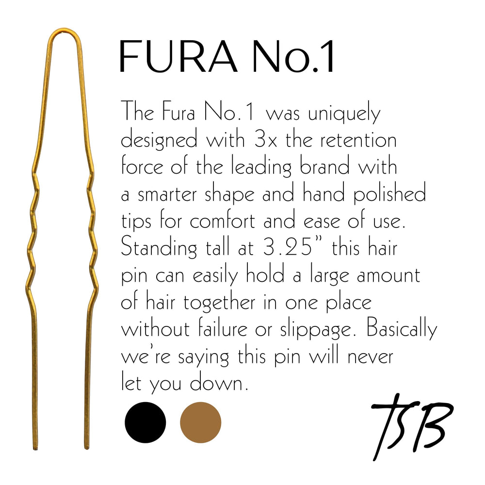TSB Fura No.1 3.25-inch bronze hair pin supports elaborate styles.