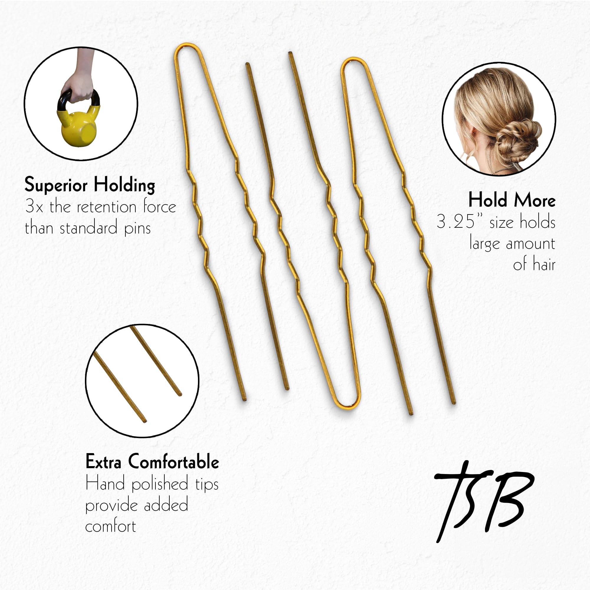 TSB Fura No.1 3x-retention pin keeps complex updos secure.