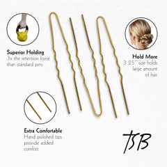 TSB Fura No.1 3x-retention pin keeps complex updos secure.