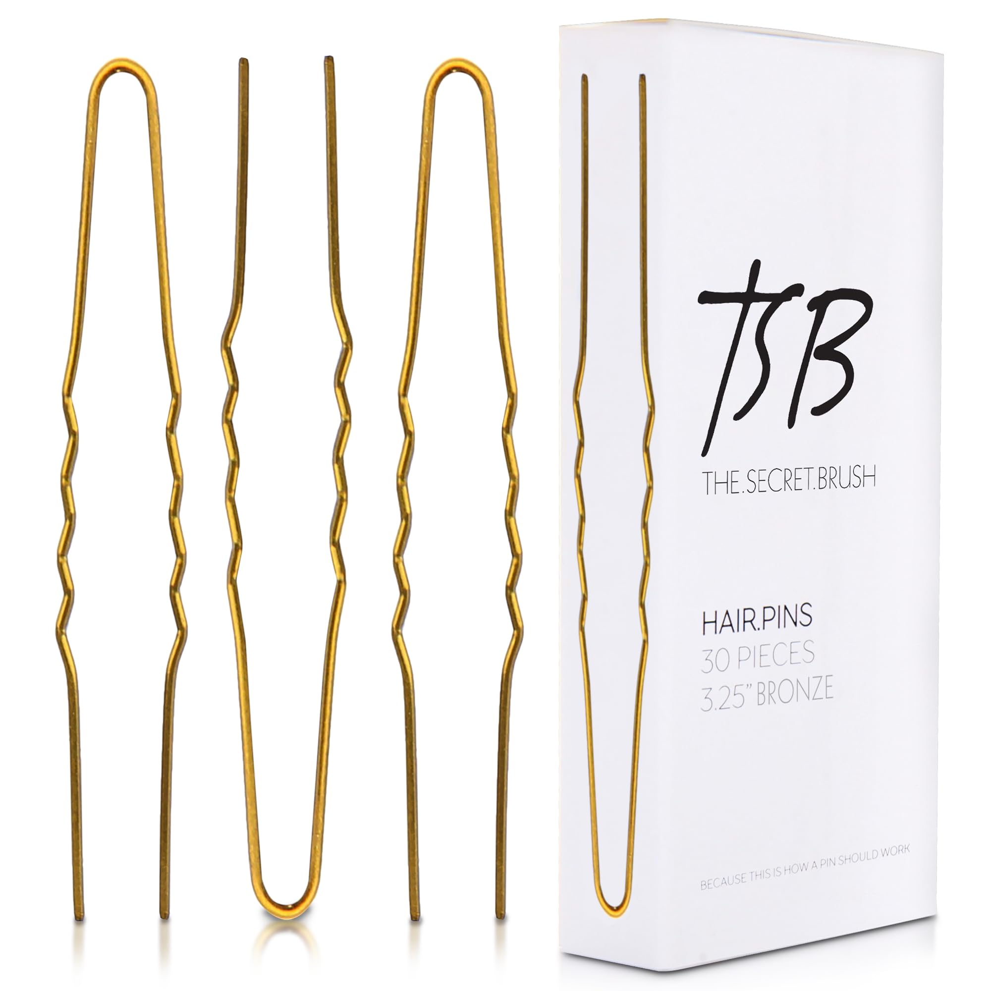 TSB Fura No.1 bronze jumbo hair pin with 3x retention for secure updos.
