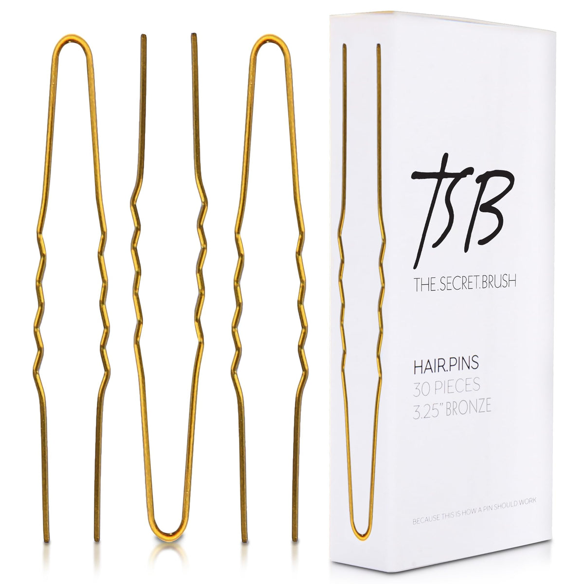 TSB Fura No.1 bronze jumbo hair pin with 3x retention for secure updos.