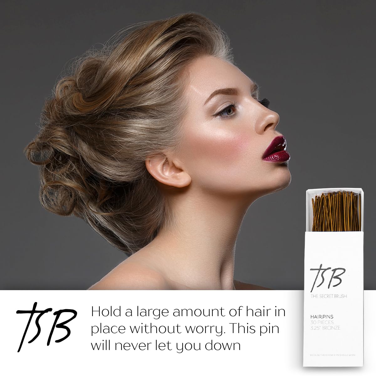 TSB Fura No.1 jumbo hair pin for professional events and red carpet looks.