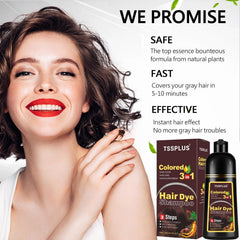 TSSPLUS natural herbal extracts highlight nourishing scalp protection.