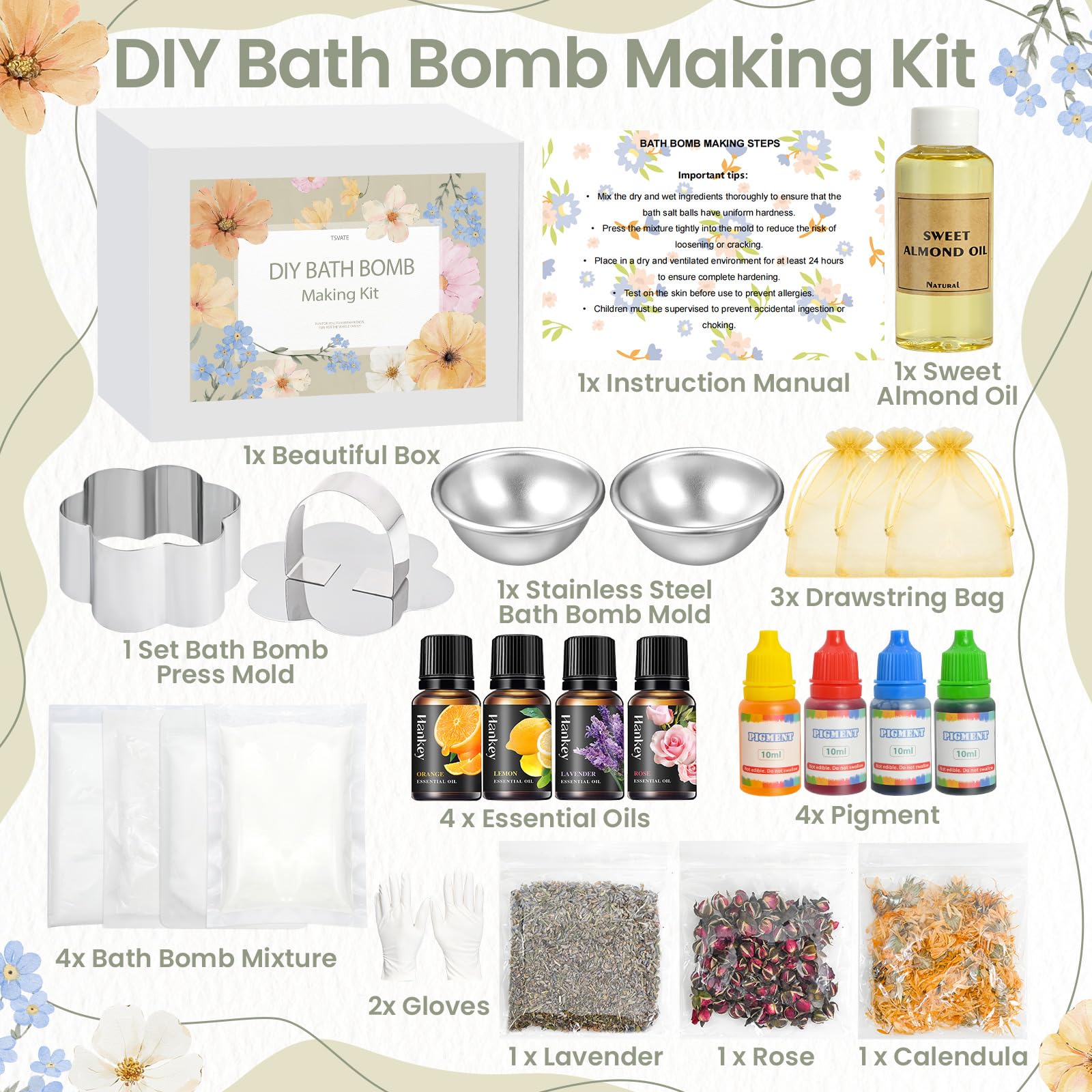 TSVATE bath bomb press shown for smooth, easy formation of bombs