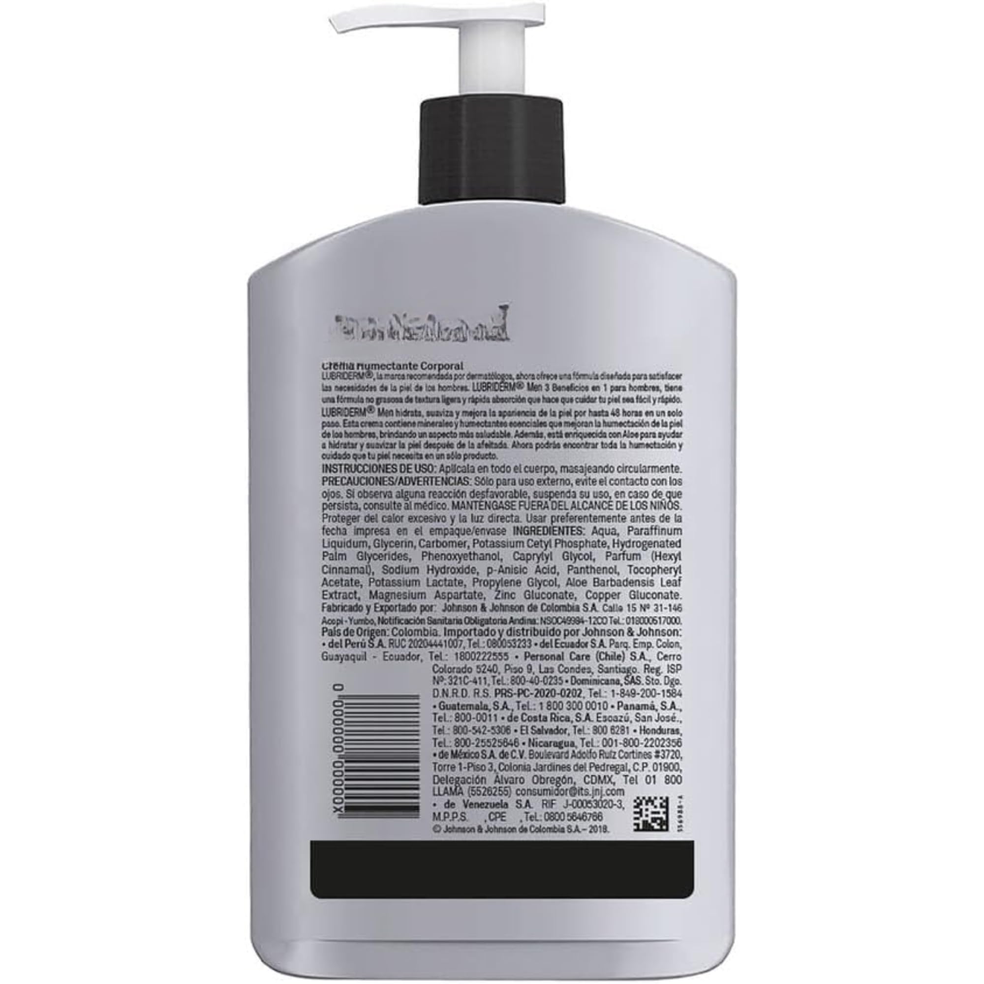 Tu Salud Plus Lubrider lotion ingredients panel emphasizes hydrating formula benefits.
