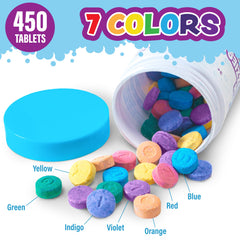 Tub Works Bath Color Fizzies tablets in multicolor mix for playful bath colors