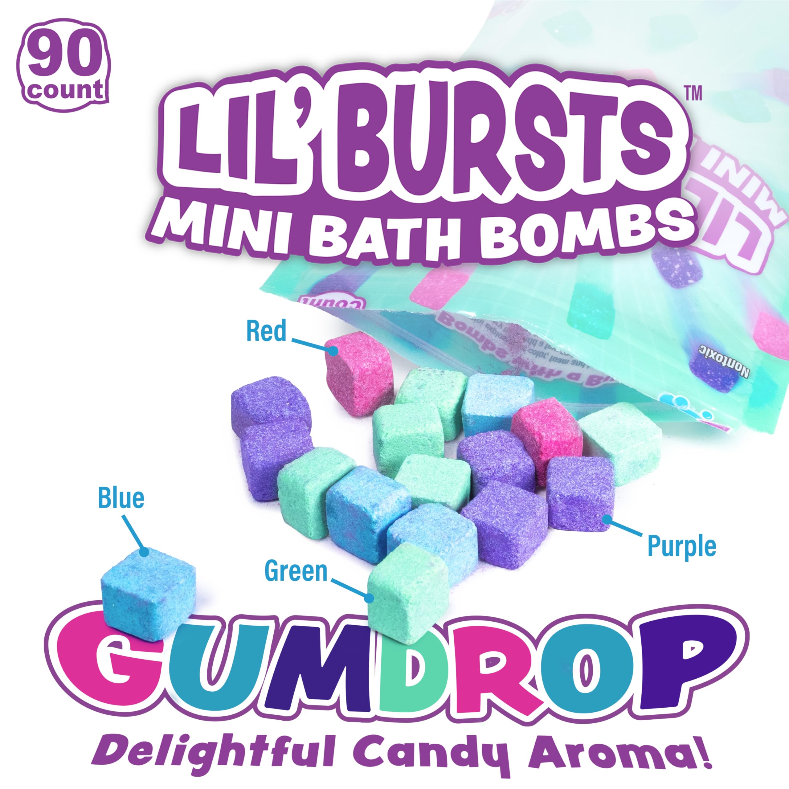 Tub Works Lil' Bursts bath art colors blend for imaginative play.