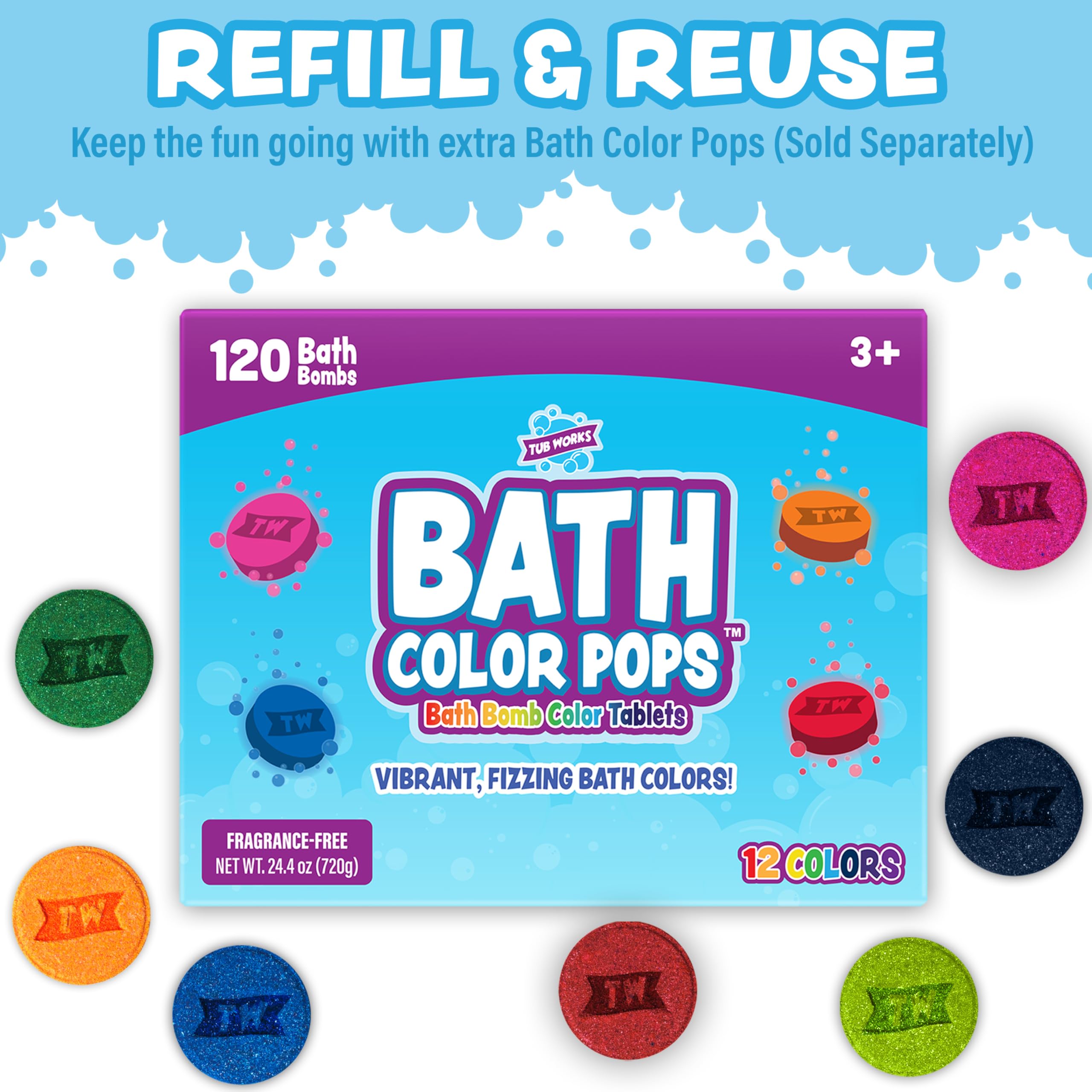 Tub Works Bath Color Brush packaging and contents