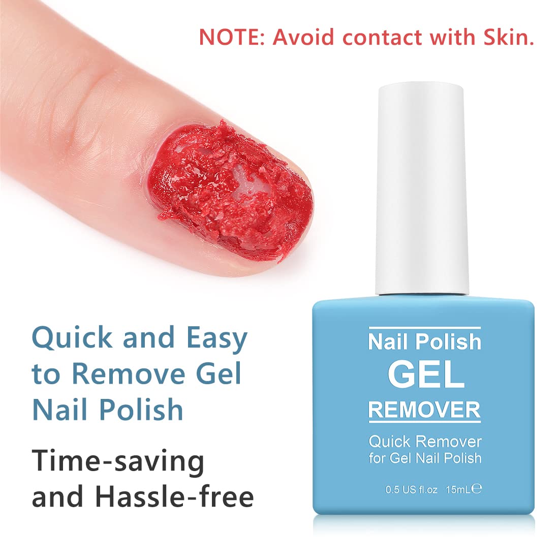 Tudiqe remover application on nails shows fast 2-5 minute results