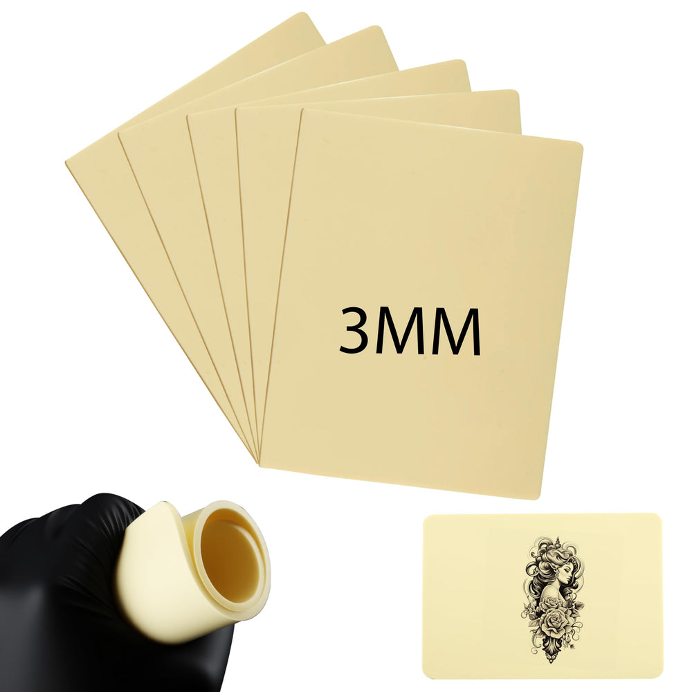 Tuffking 3mm tattoo practice skin, front view, ideal for beginner needle practice