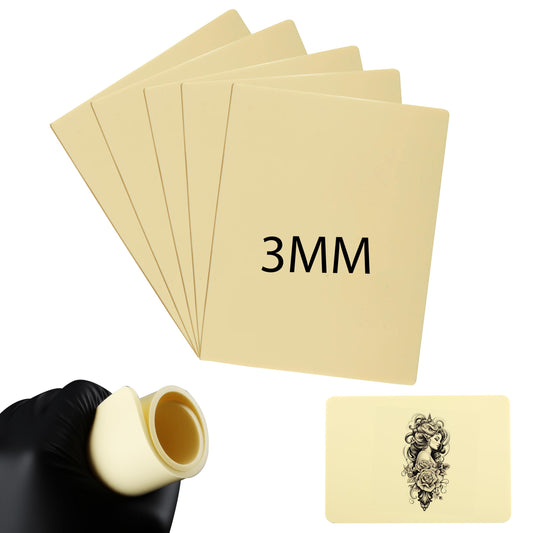 Tuffking 3mm tattoo practice skin, front view, ideal for beginner needle practice