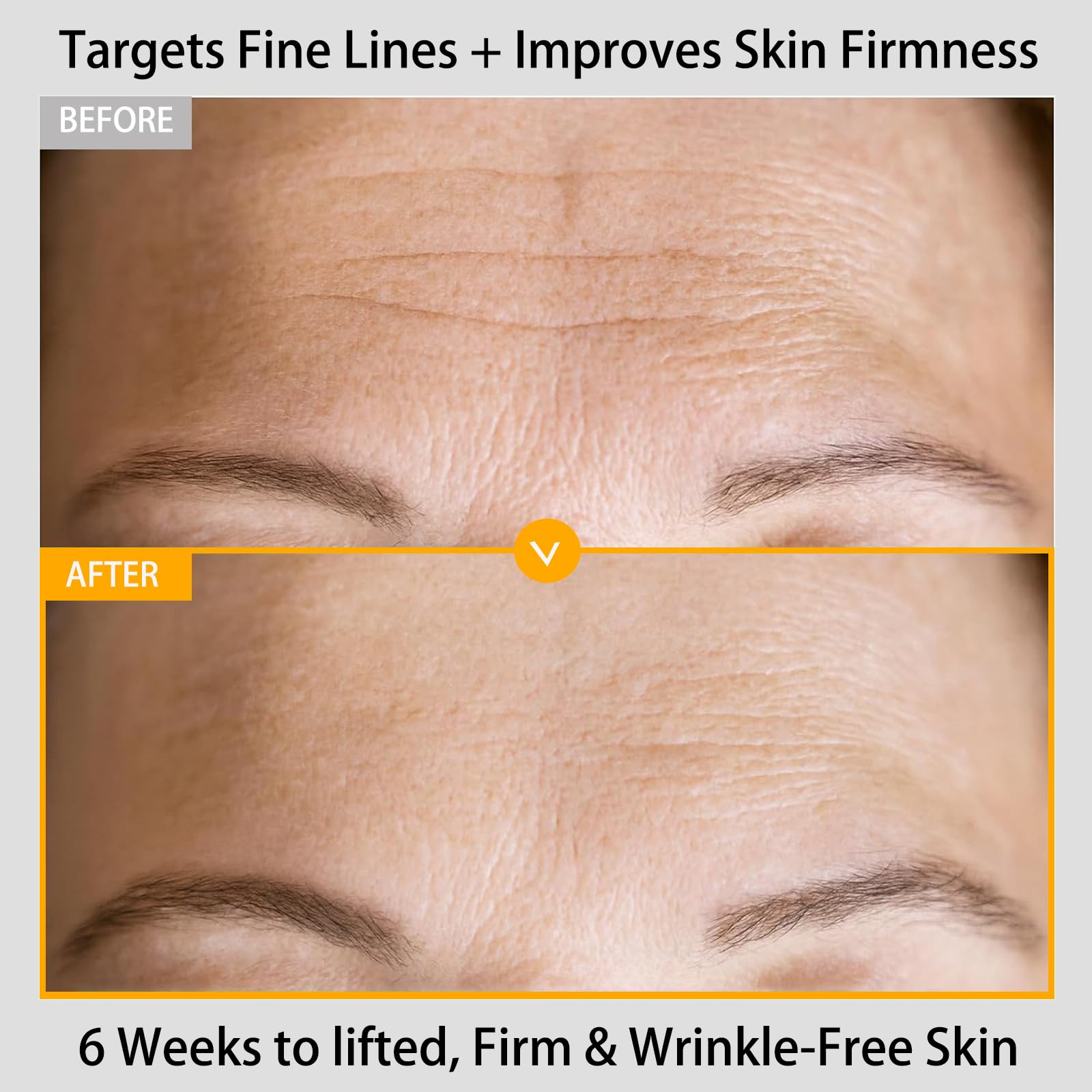 TUJHG Vitamin C Retinol Serum application closeup shows quick absorption.