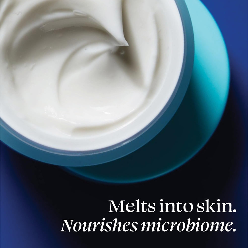 TULA jar open to reveal cream with watermelon extract benefits for balanced skin.