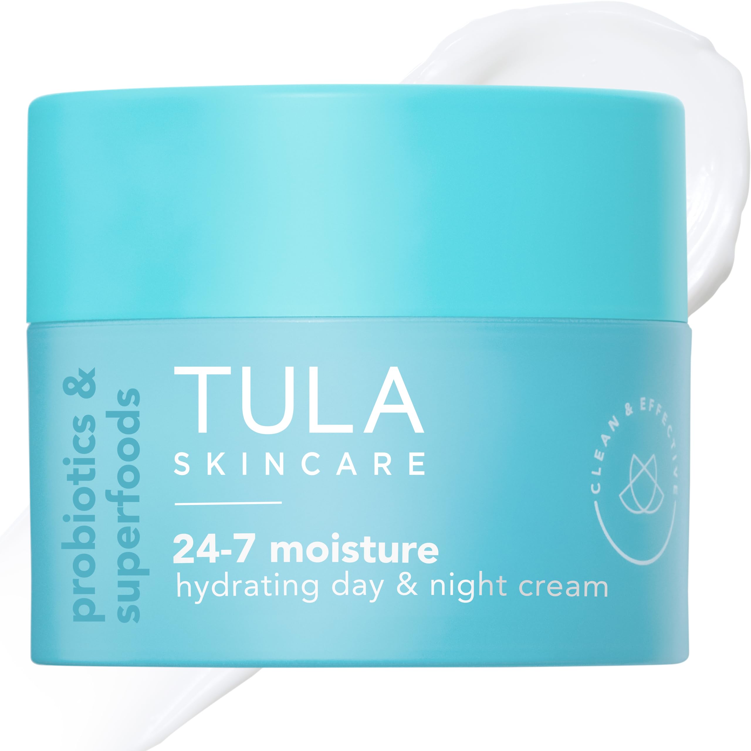 TULA 24-7 Hydrating Day & Night Cream bottle for daily hydration.