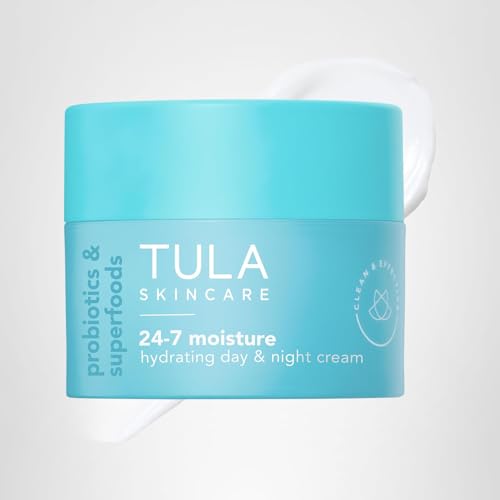 Daytime scene with makeup-friendly moisture from TULA cream.