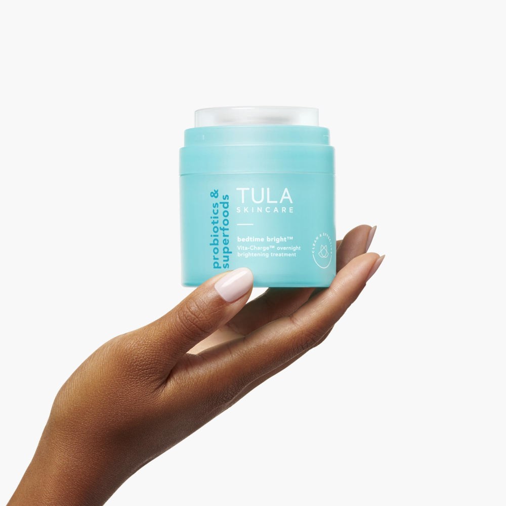 TULA Bedtime application close-up, gentle massage for night-time protection.