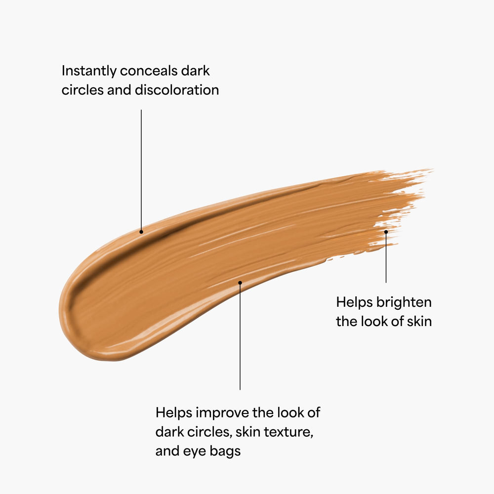 TULA concealer 145 tube cap close-up highlights crease-resistant formula for daytime wear.