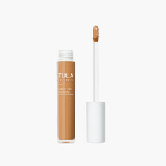 TULA Brightening Serum Concealer swatch under-eye concealing dark circles gradually.