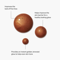 TULA Bronze Boost Glow Drops on skin for an even, luminous tone.