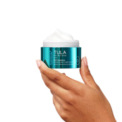 TULA Chrome 24-7 cream texture closeup shows whipped hydration