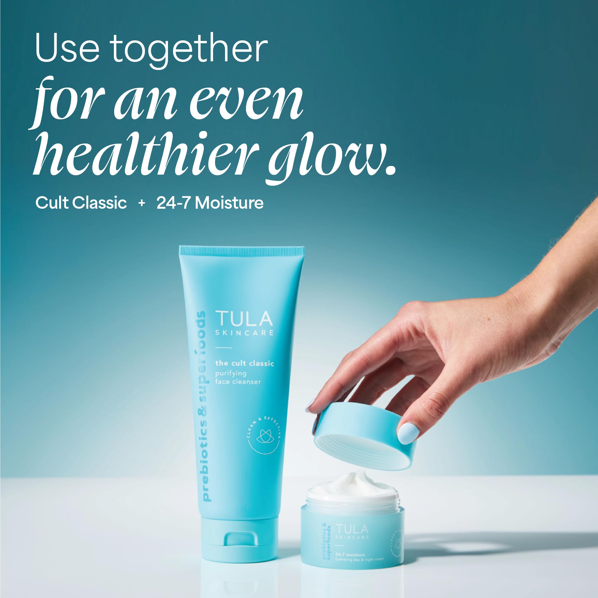 TULA cleanser suitable for all skin types.