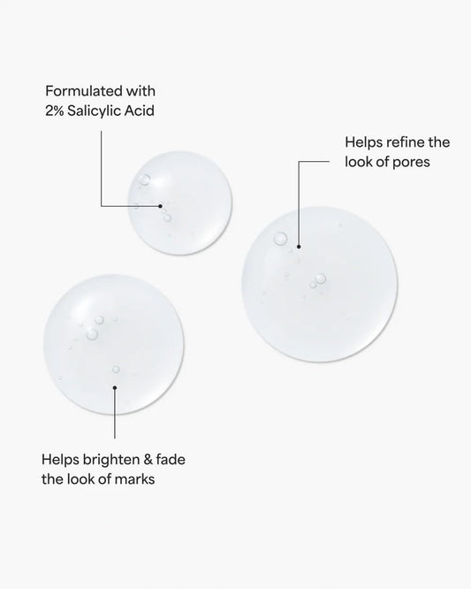 TULA Clear Up gel texture swirl demonstrates exfoliating action for clarified pores.