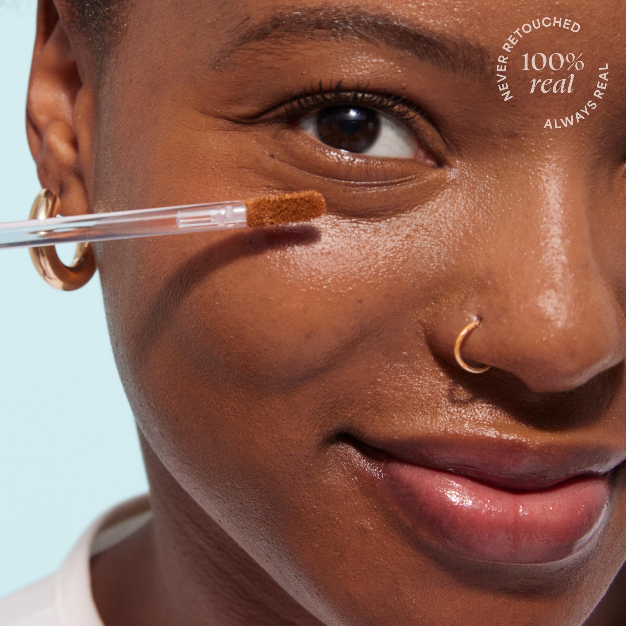 TULA concealer longwear crease-resistant finish tested on skin.