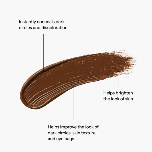 TULA concealer swirl demonstrates blendable texture for seamless coverage