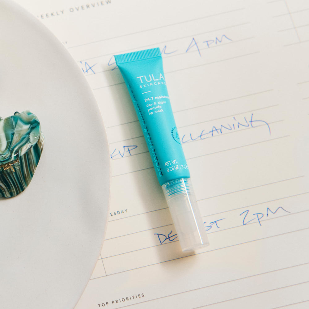 TULA drench lips lip mask provides deep nourishment for dry lips.