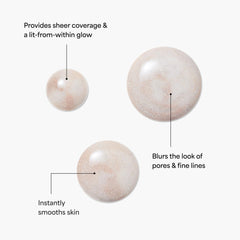 TULA Face Filter Primer application close-up showing hydration-ready texture