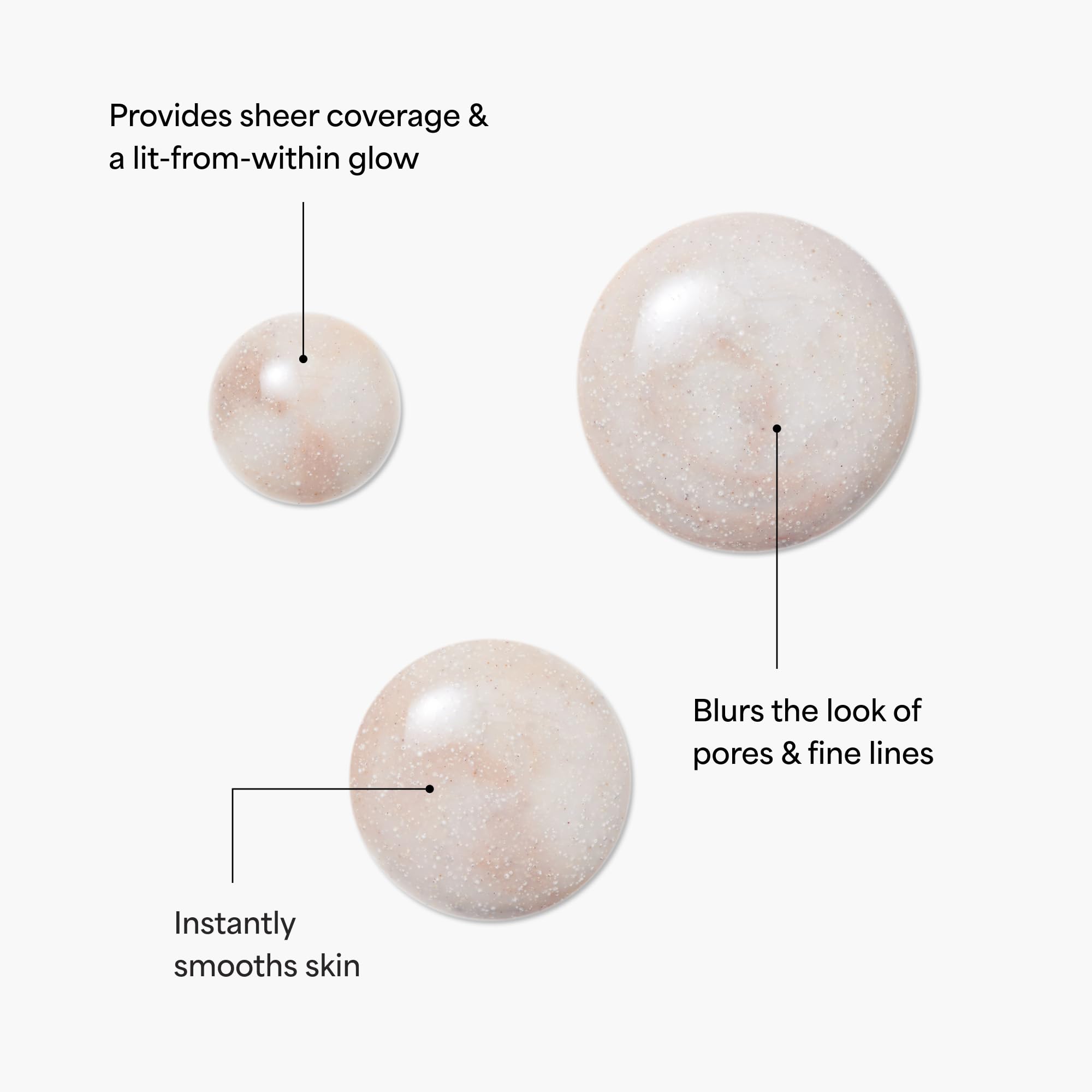 TULA Face Filter Primer blur finish swatch highlights even skin texture.
