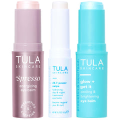 TULA Glow + Get It eye balm tube brightening under eyes.