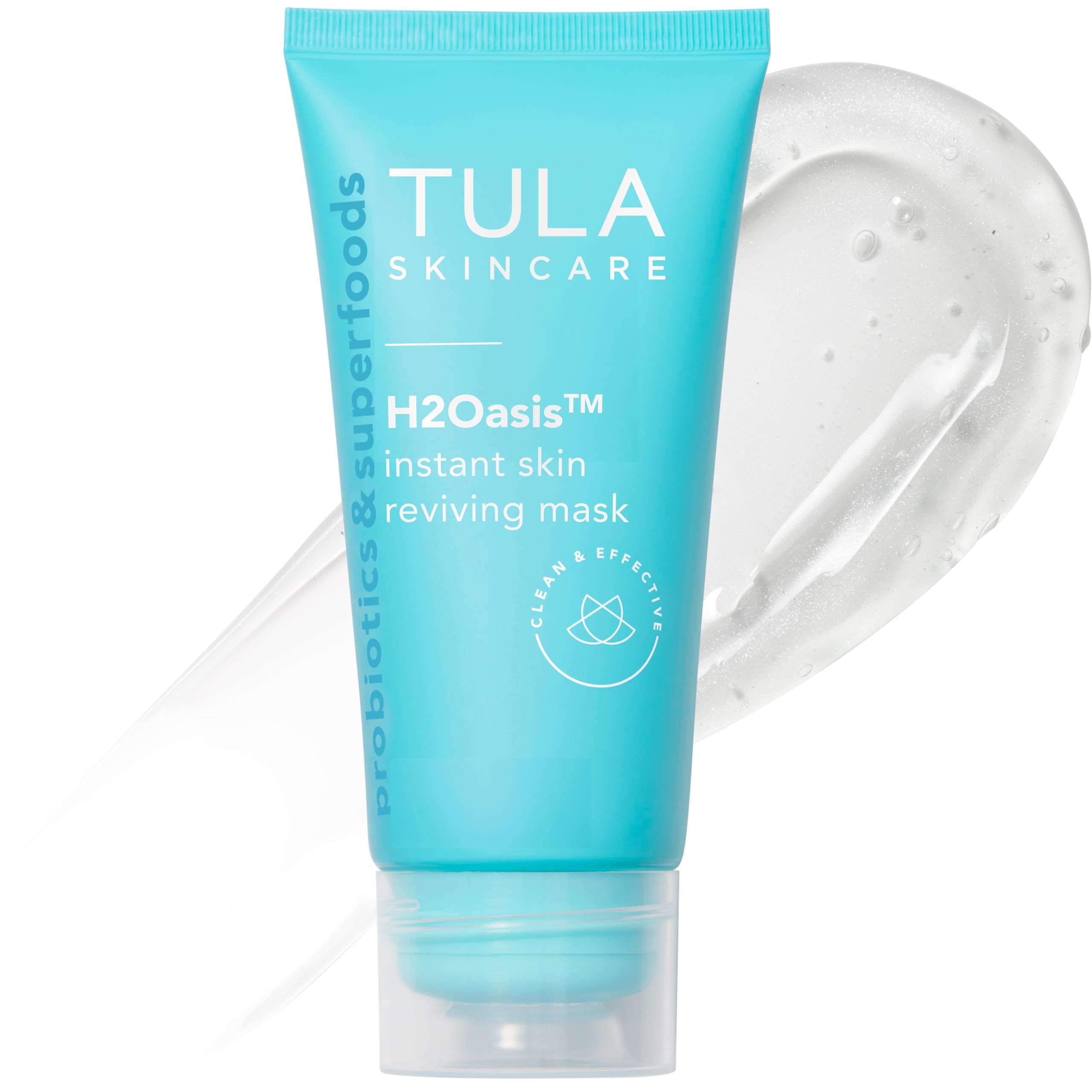 TULA H2Oasis face-mask-application demonstrates quick hydration for tired skin.