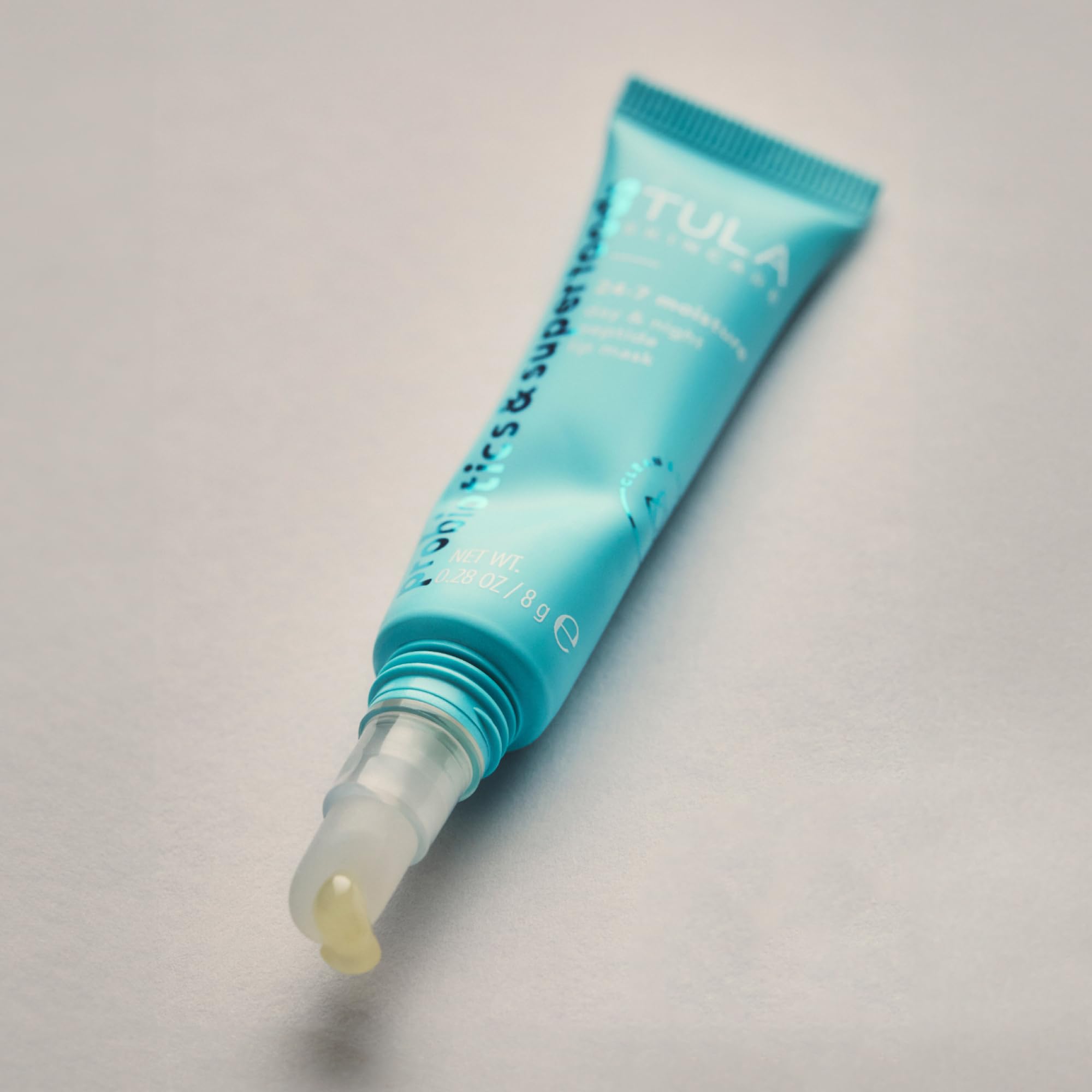 TULA probiotic extracts formula supports balanced lip hydration.