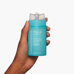 TULA Protect Plump bottle pump action enabling quick, light moisturization