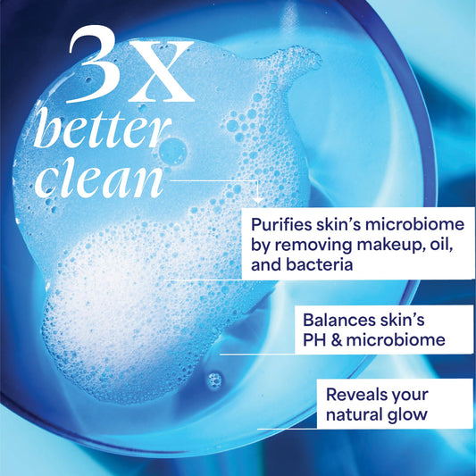 TULA purifying face cleanser gel texture close-up.