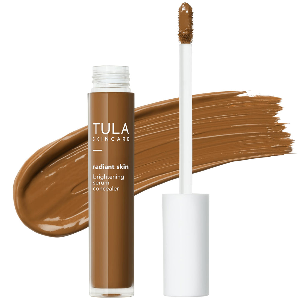 TULA Radiant Skin Brightening Serum Concealer packaging shown for quick touch-ups