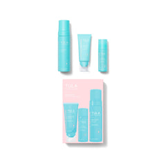 TULA routine kit displayed with clean, minimal branding.