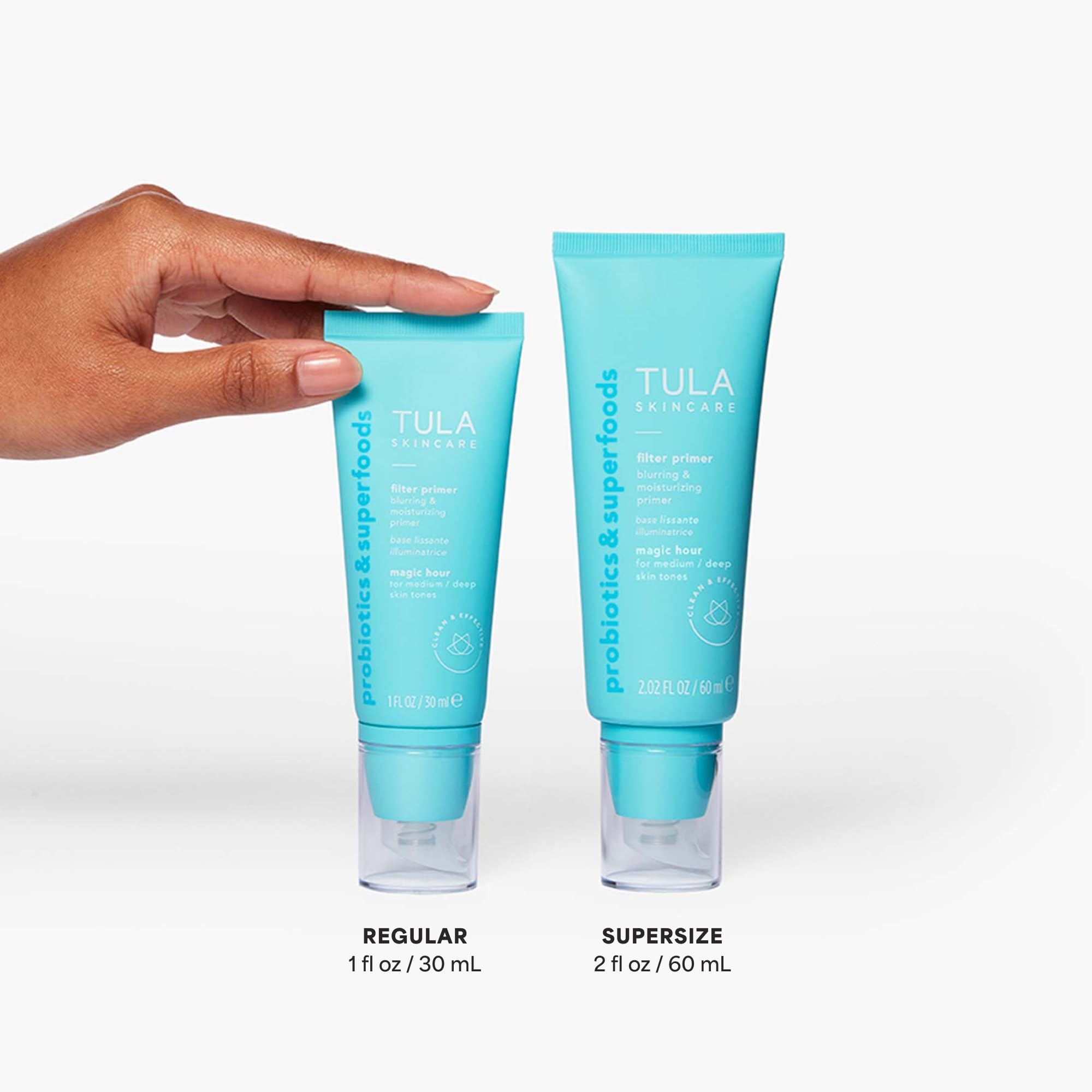 TULA Skin tone blur finish close-up emphasizing even complexion