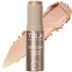 TULA Spresso Energizing Eye Balm application cools and brightens the under-eye area