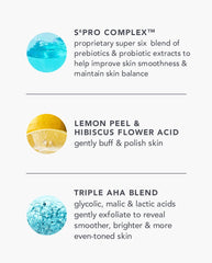 TULA Take Care + Polish exfoliating particles buff dull skin effectively