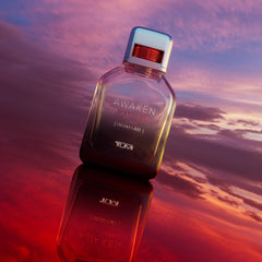 Heart notes of TUMI Awaken Distilled including lavender and fir needle for a refined core