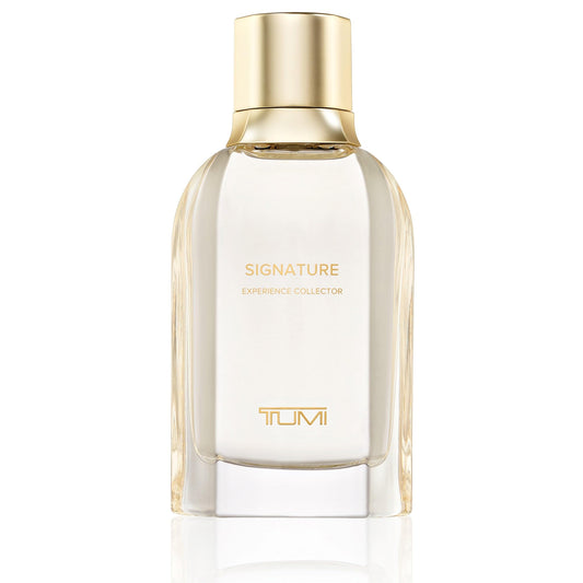 TUMI Signature Experience Collector bottle cap close-up, adds a luxe touch to your routine.