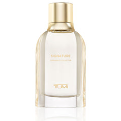 TUMI Signature Experience Collector bottle cap close-up, adds a luxe touch to your routine.