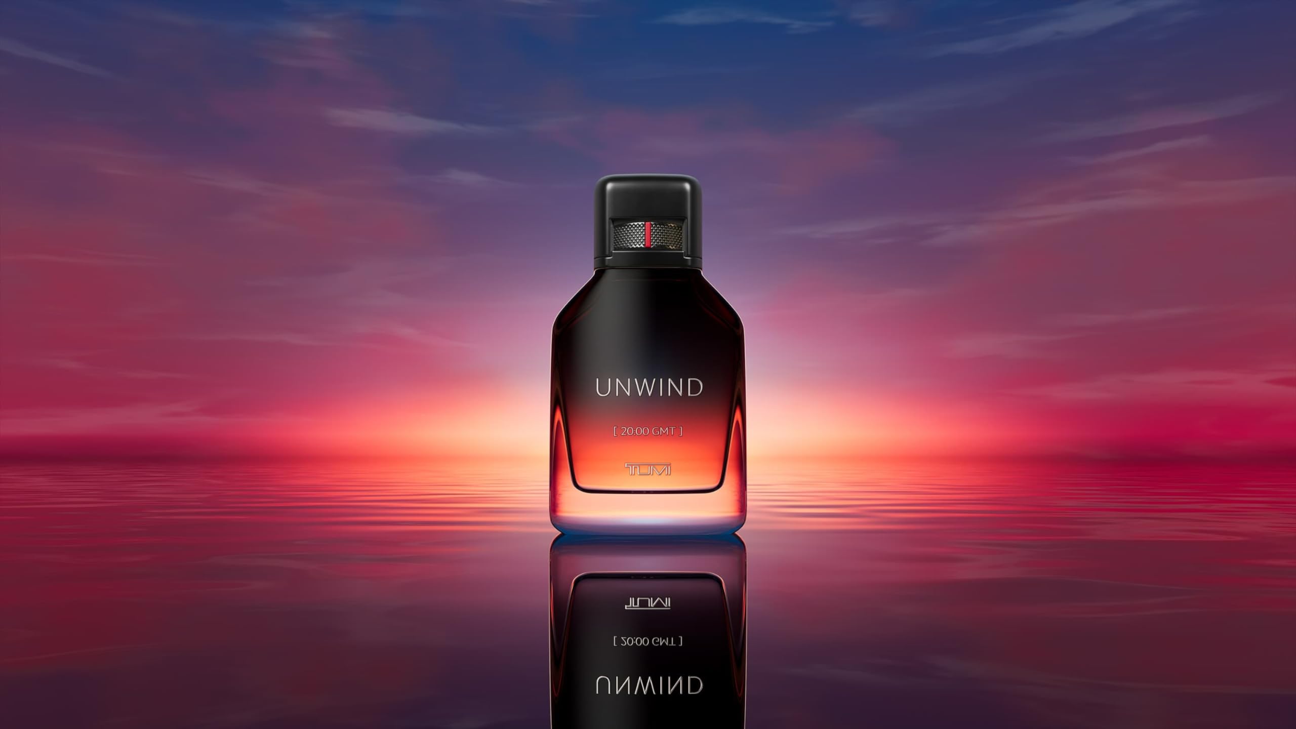 TUMI Unwind spray action demonstrates ease of use for a quick mood lift.