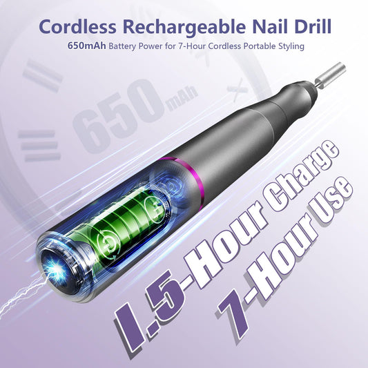 TUOBEO with 11 drill bits for versatile nail shaping and smoothing